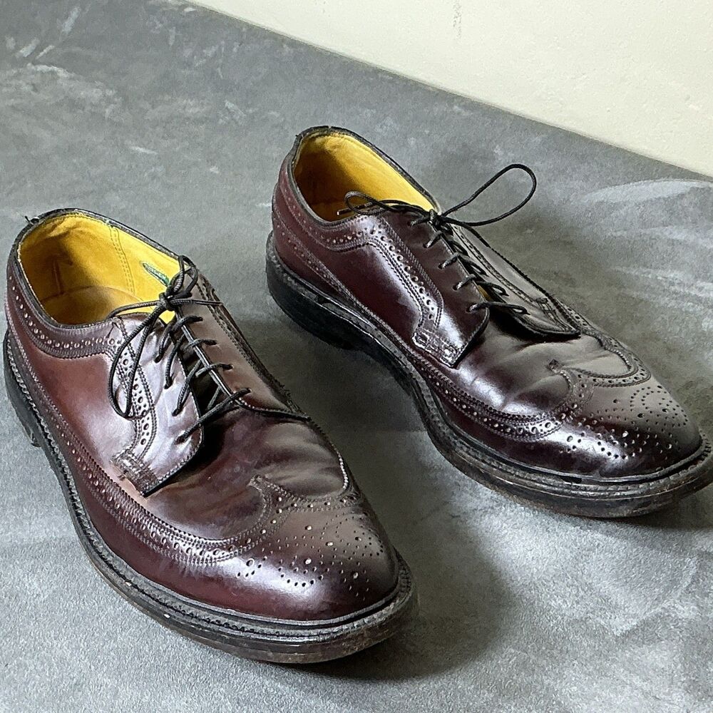Florsheim Imperial Shell Cordovan Shoes Men’s Wing Tips 10 D Kenmoor - Picture 10 of 13